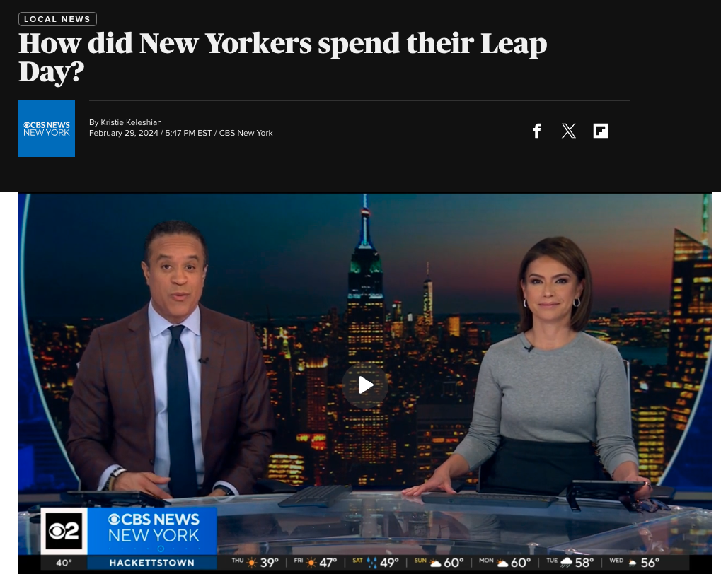 Media coverage included CBS News, WNYW-TV, Westchester Family and Harlem World Magazine among others. Providing an additional 22 million impressions.